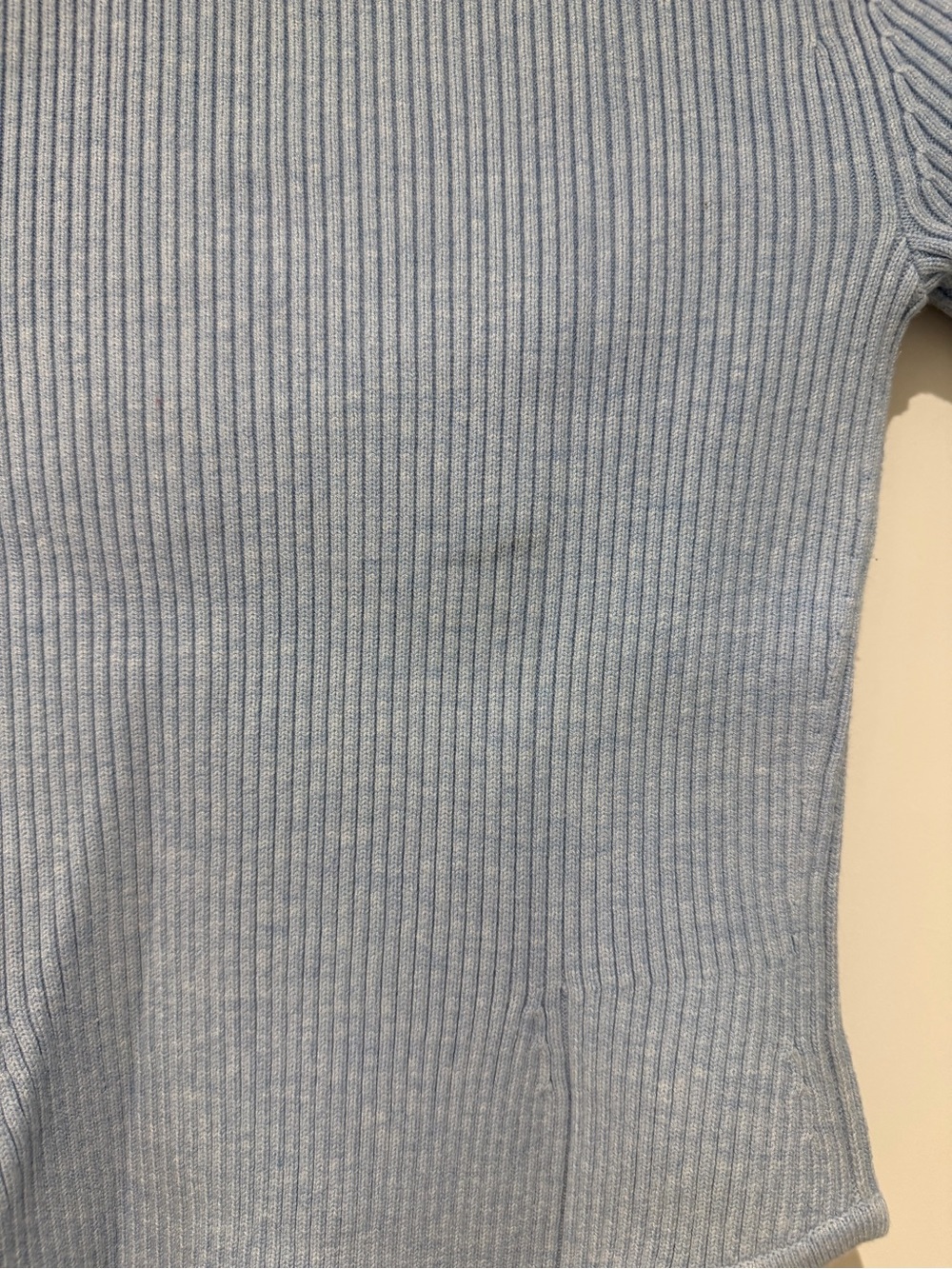Fleur du Mal Light Blue Ribbed Cutout Bodysuit with Matching Shorts - Picture 7 of 8